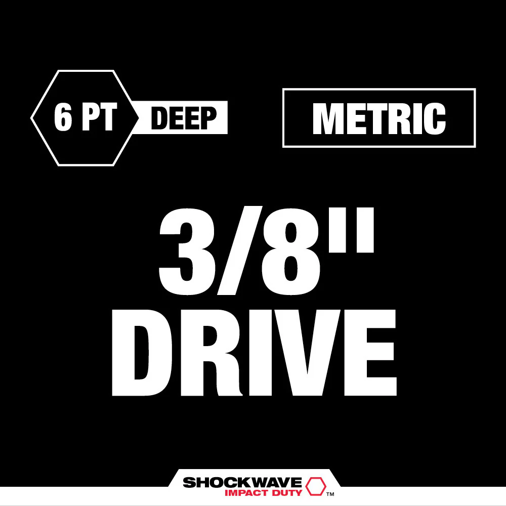 Milwaukee SHOCKWAVE Impact Duty 3/8" Drive Metric Socket Tray 49-66-6831 - Image 6