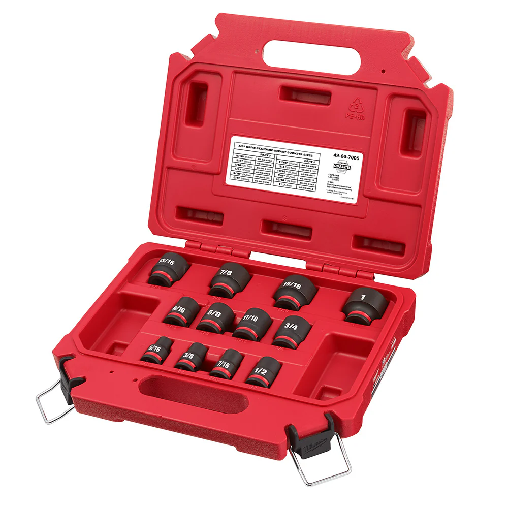 Milwaukee SHOCKWAVE Impact Duty 3/8 in. Drive SAE Standard 6 Point Socket Set (12-Piece) 49-66-7005 - Image 4