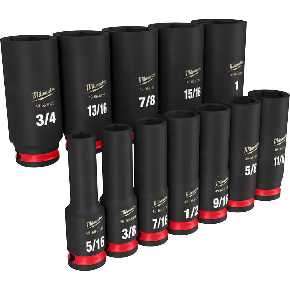 Milwaukee SHOCKWAVE Impact Duty 3/8 in. Drive SAE Deep 6 Point Socket Set (12-Piece) 49-66-7006 - Image 6