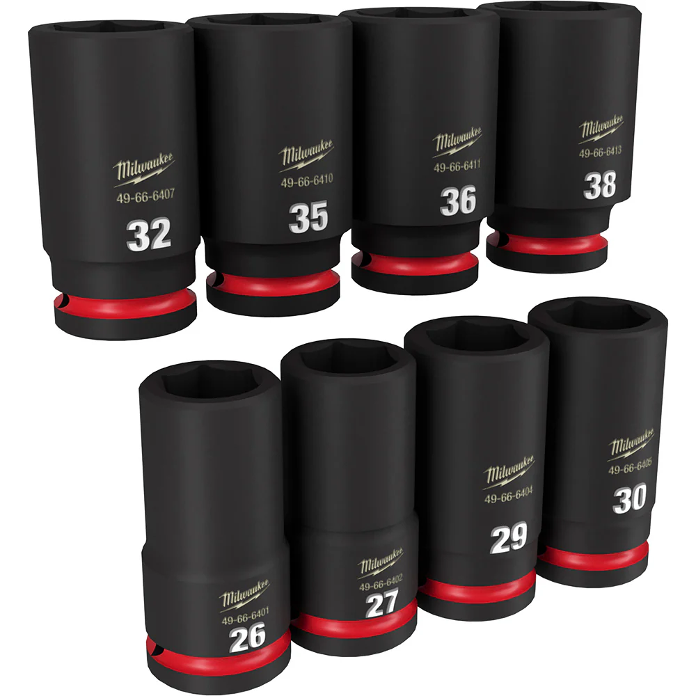 Milwaukee 8-Piece SHOCKWAVE Impact Duty 3/4 in. Drive Metric Deep 6 Point Socket Set 49-66-7020 - Image 5