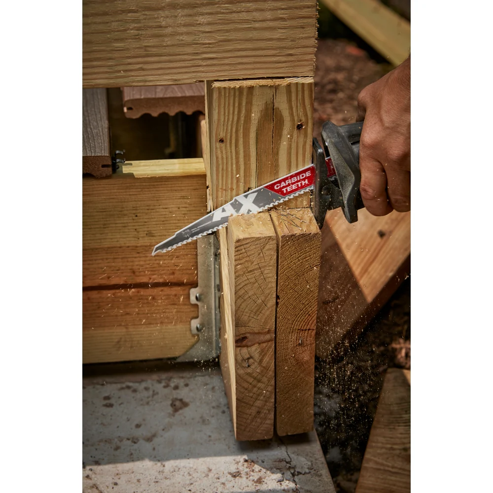 Milwaukee 6" 5 TPI The AX™ with Carbide Teeth SAWZALL® Reciprocating Saw Blade 48-00-5321 - Image 55