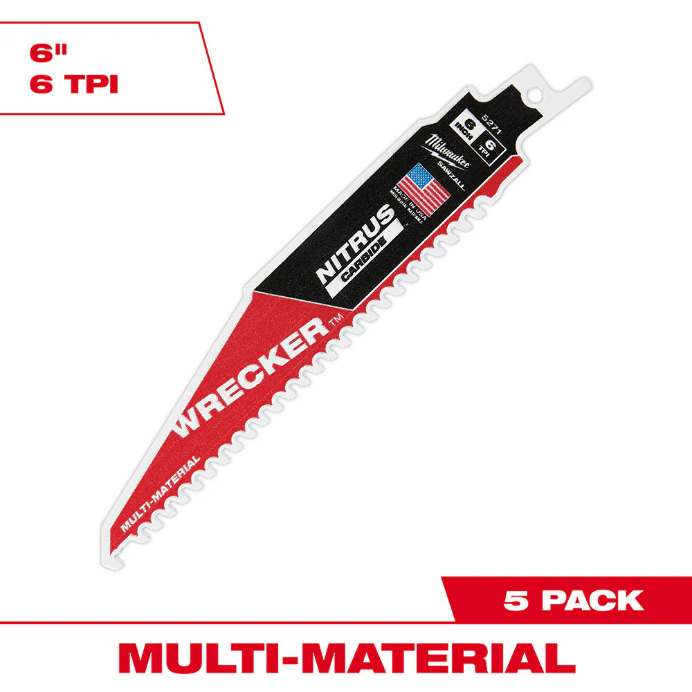 Milwaukee 6" WRECKER with NITRUS CARBIDE SAWZALL Blade - Image 3