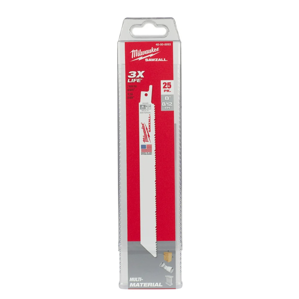Milwaukee 6" 10/14 TPI Multi-Material SAWZALL Blade 48-00-5091 - Image 42