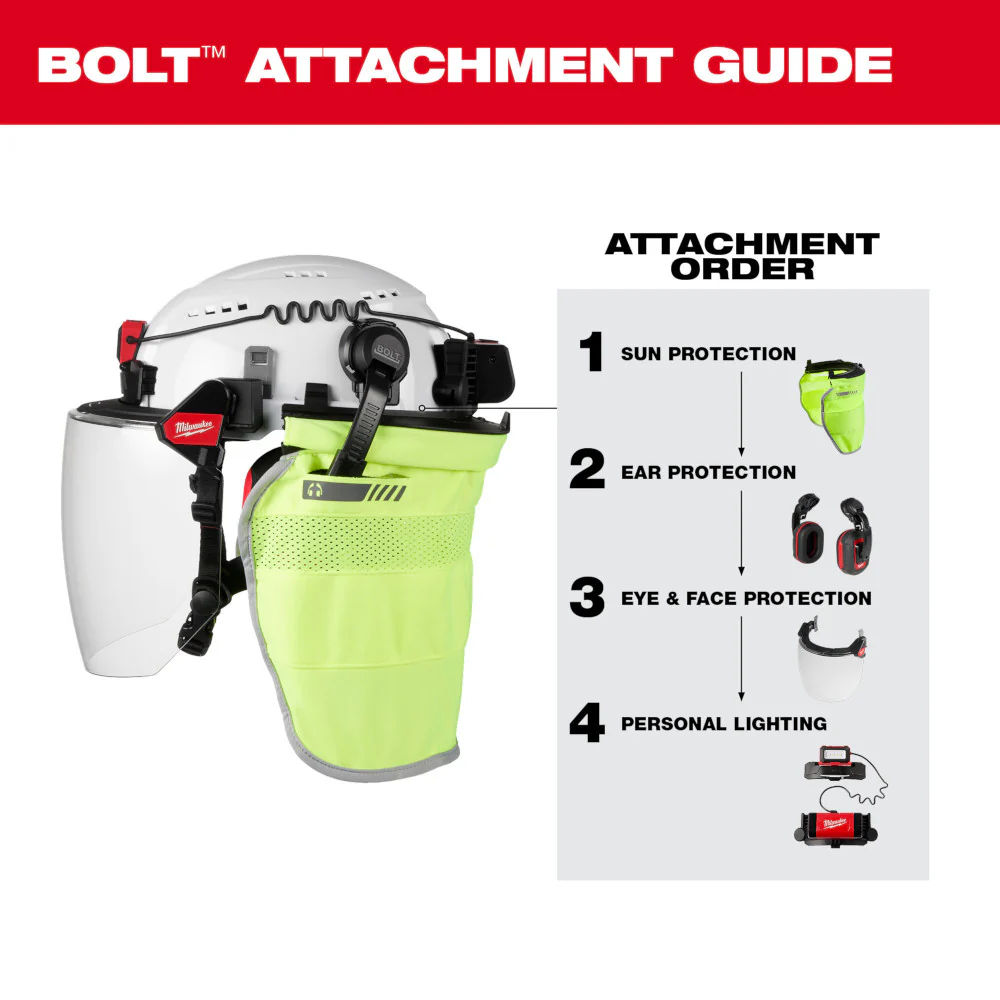 Milwaukee BOLT Safety Helmet with IMPACT ARMOR 48-73-1350 - Image 141