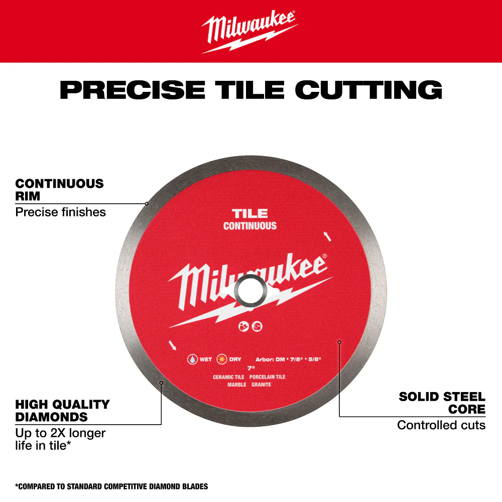 Milwaukee 4-1/2" Continuous Tile Diamond Blade 49-93-9502 - Image 13