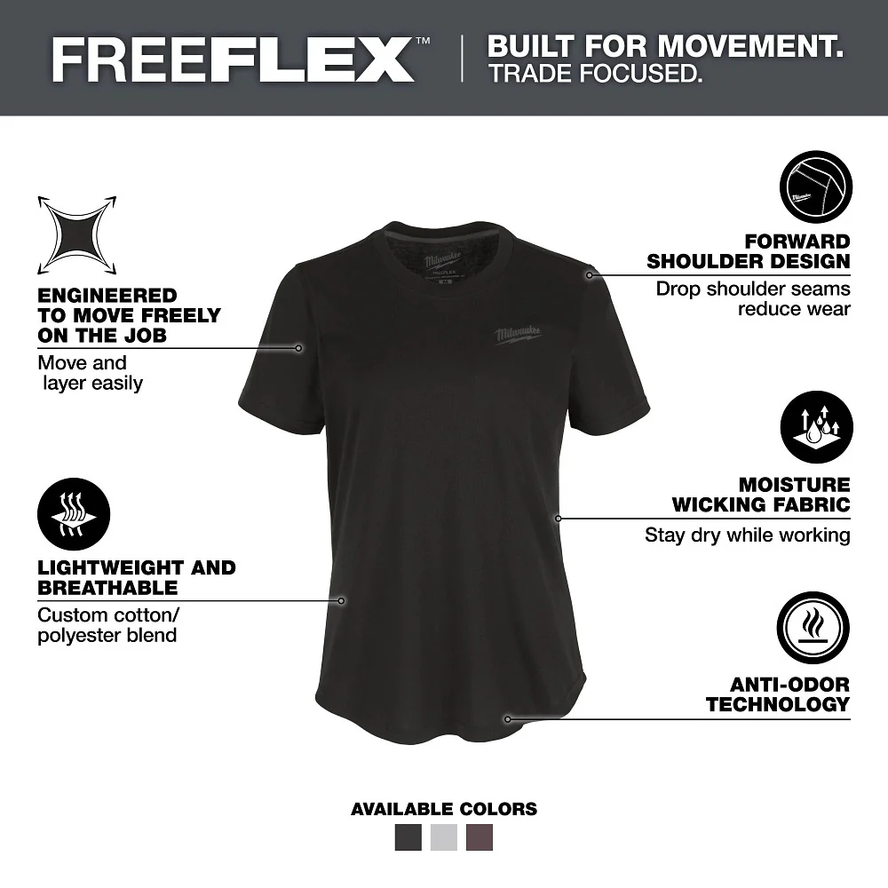 Milwaukee Women’s FREEFLEX™ Short Sleeve Hybrid Tee F452B-XS - Image 41