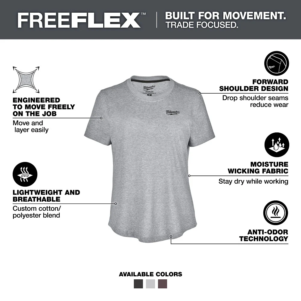 Milwaukee Women’s FREEFLEX™ Short Sleeve Hybrid Tee F452B-XS - Image 48