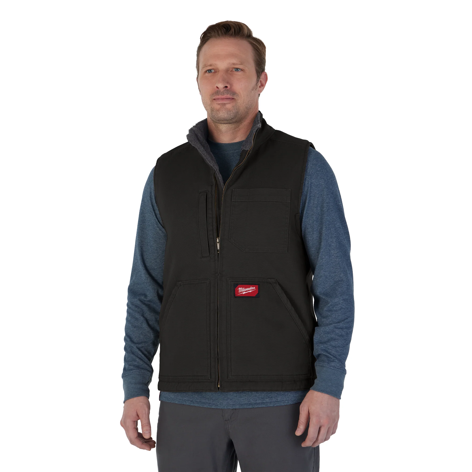 Milwaukee HD Sherpa-Lined Vest - Black XL 801B-XL