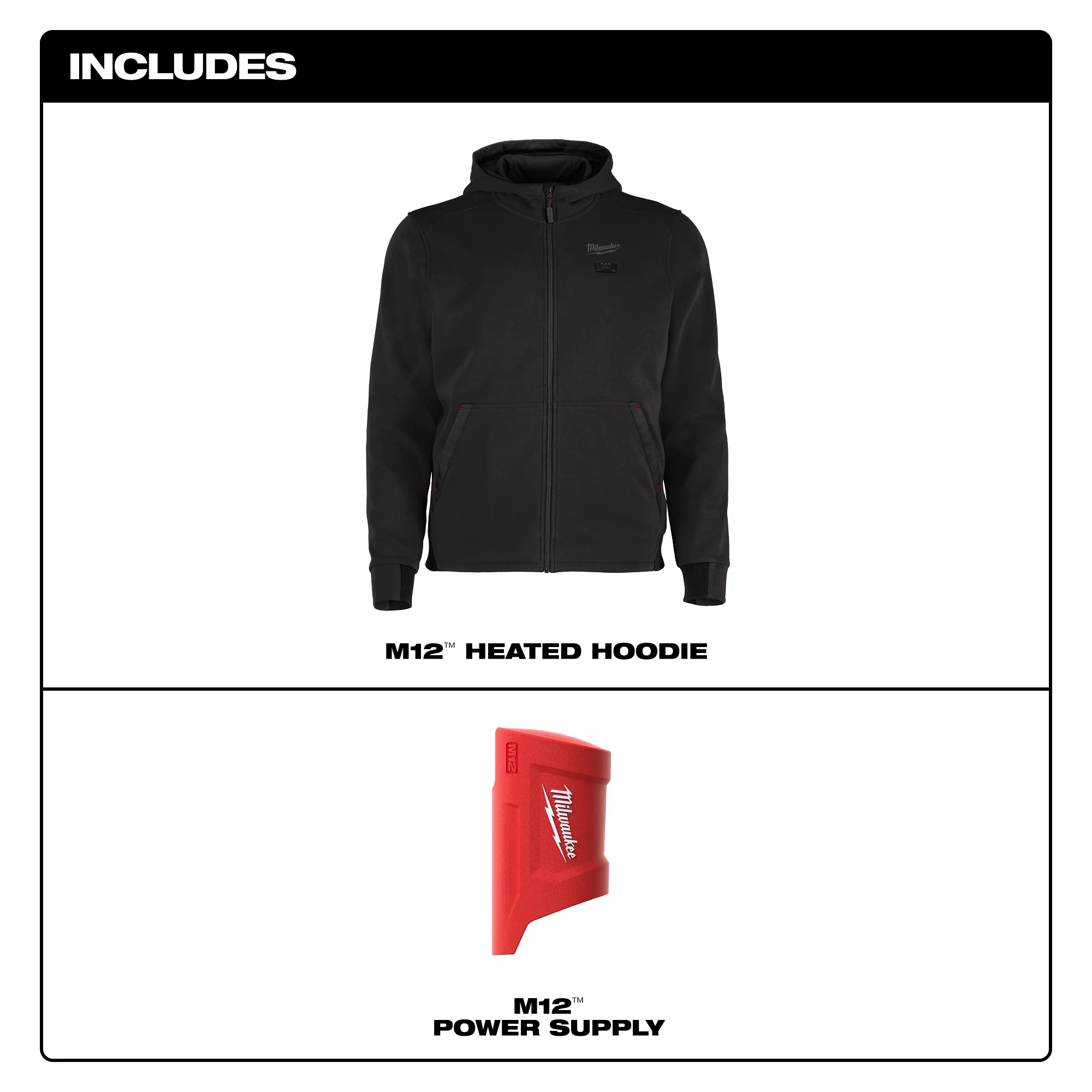 Milwaukee HEATED HOODIE ONLY - BLACK L M200B-20L - Image 3
