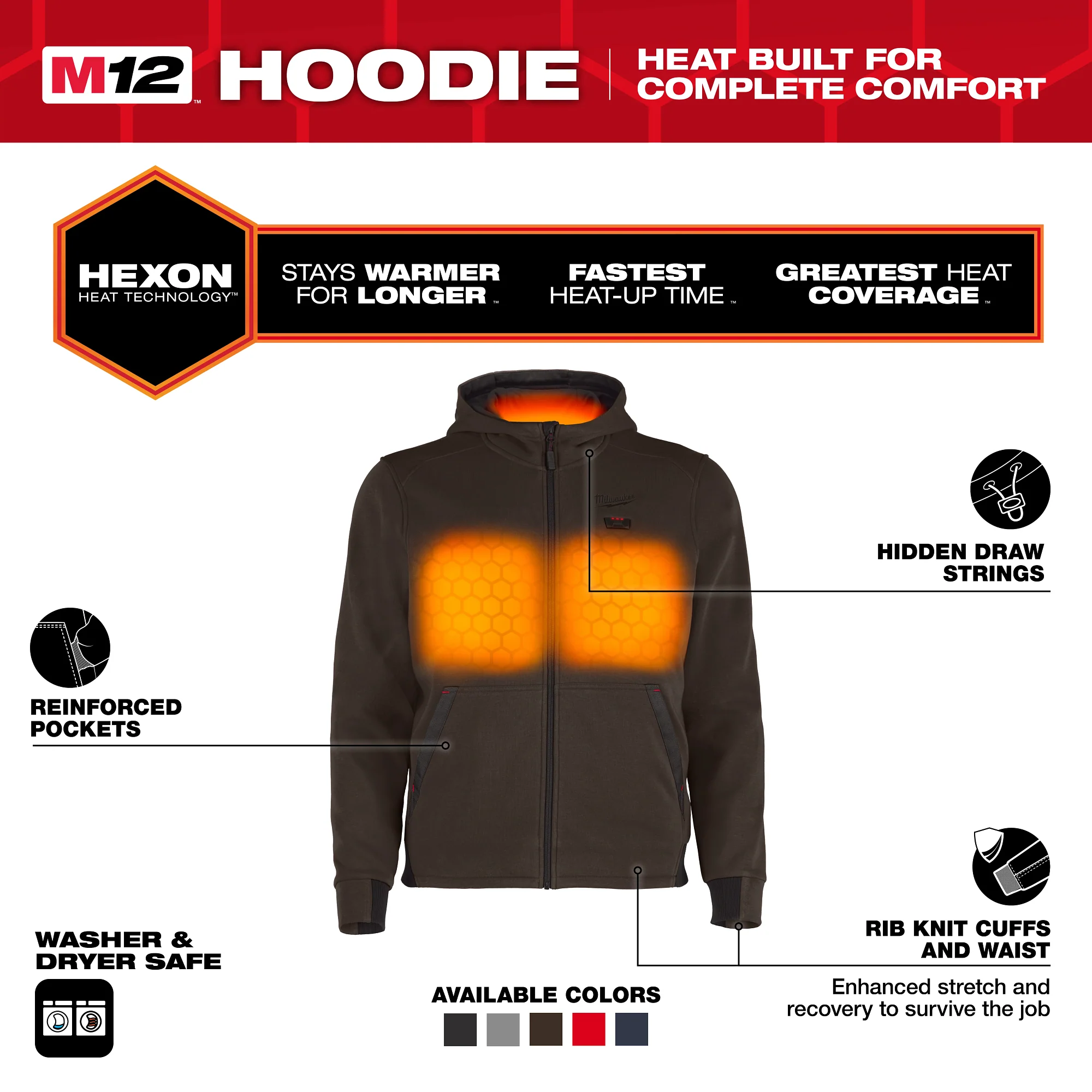 Milwaukee HEATED HOODIE ONLY - BROWN S M200N-20S - Image 2
