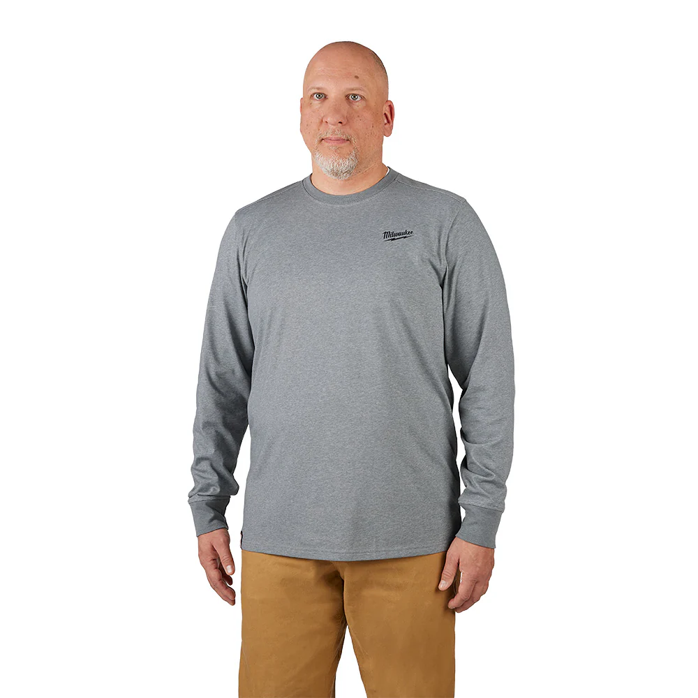 Milwaukee Long Sleeve Hybrid Work Tee - Black - Small 604B-S - Image 170