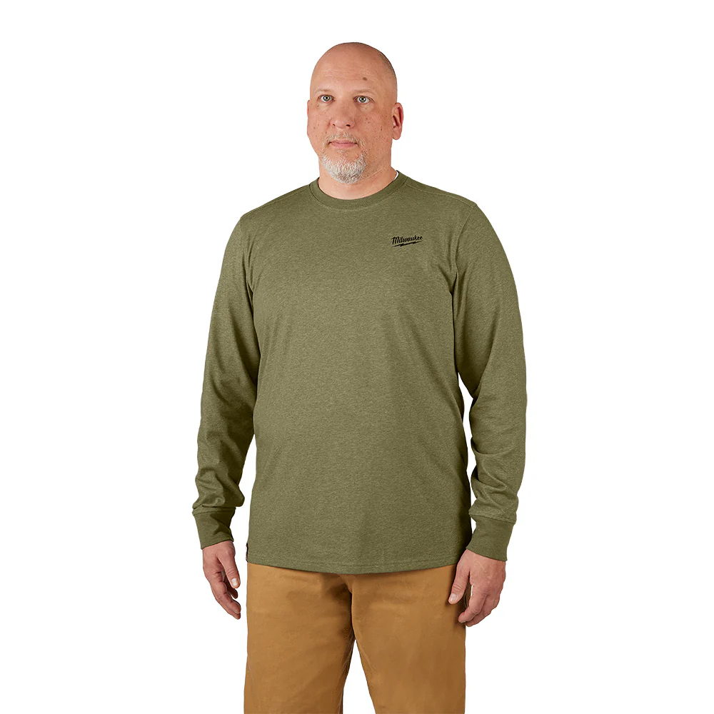 Milwaukee Long Sleeve Hybrid Work Tee - Black - Small 604B-S - Image 268