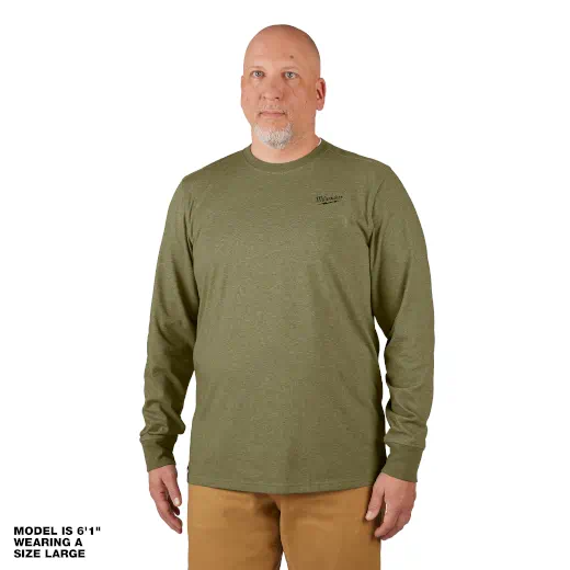 Milwaukee Long Sleeve Hybrid Work Tee - Black - Small 604B-S - Image 37
