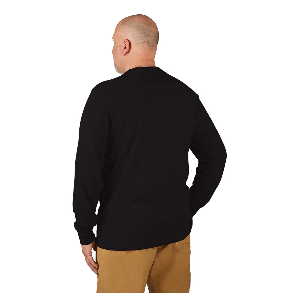 Milwaukee Long Sleeve Hybrid Work Tee - Black - Small 604B-S - Image 9