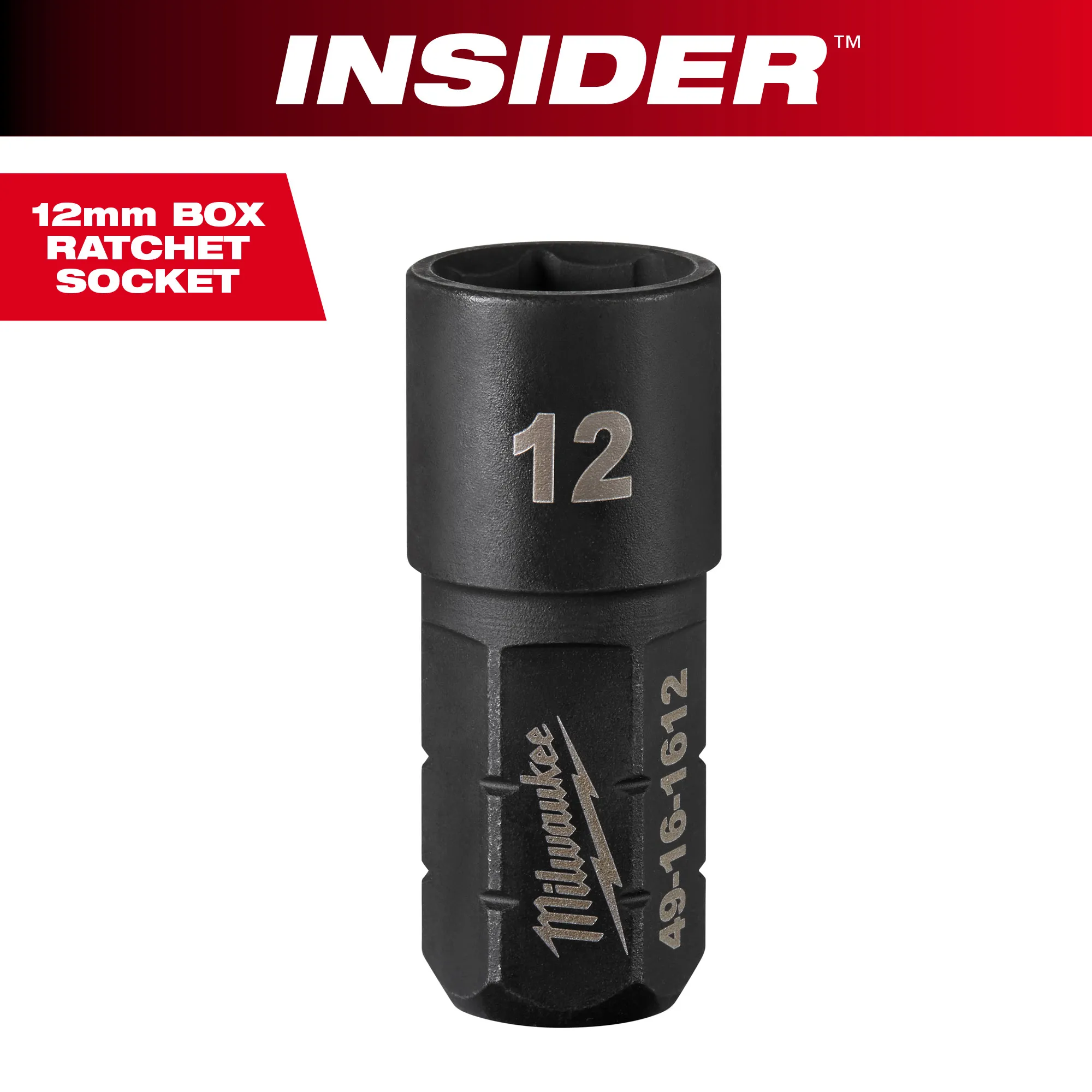 Milwaukee INSIDER Box Ratchet 6-Point Socket M12 FUEL 49-16-1608 - Image 156