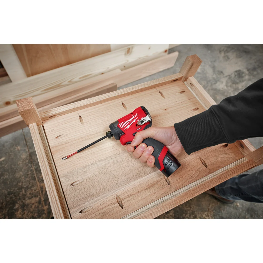 Milwaukee M12 FUEL 1/4" Hex Impact Driver Kit M12 3453-22 + FREE M12 Compact Inflator M12 2475-20 - Image 12