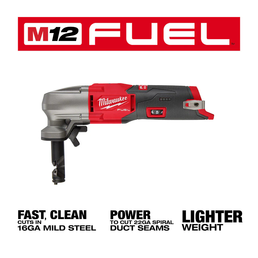 Milwaukee M12 FUEL 16-Gauge Variable Speed Nibbler M12 2476-20 + FREE  M12 REDLITHIUM XC 4.0 Extended Capacity Battery 48-11-2440 - Image 5