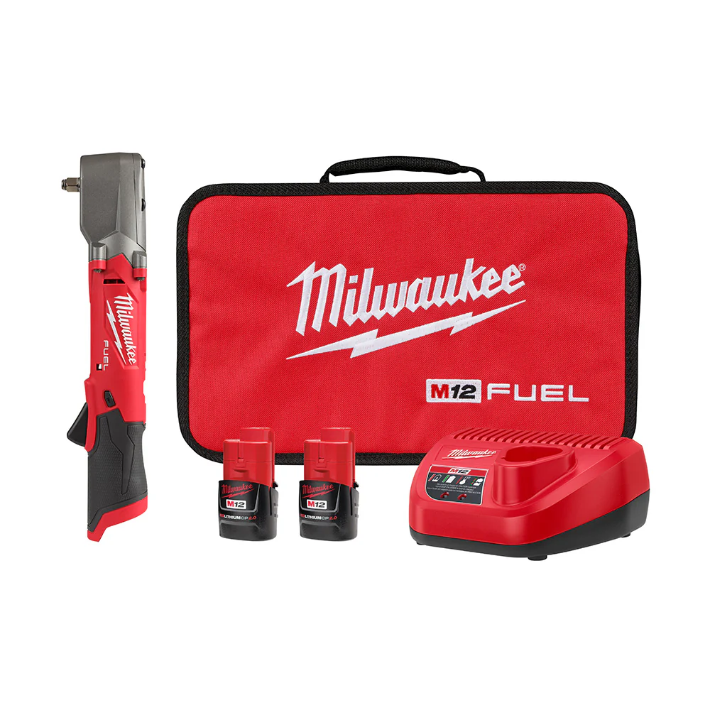 Milwaukee M12 FUEL 3/8" Right Angle Impact Wrench w/ Friction Ring Kit 2564-22 + FREE M12 3/8" Cordless Ratchet M12 2457-20 - Image 3