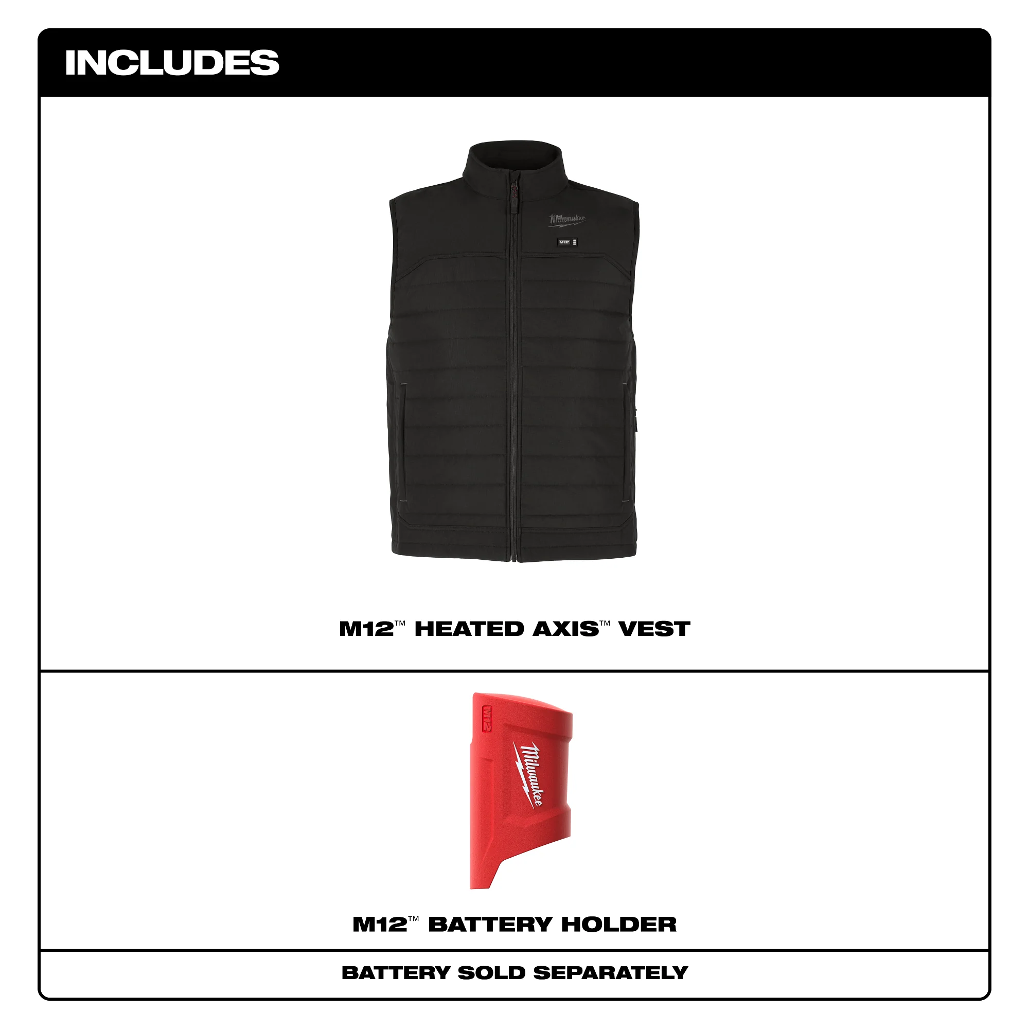 Milwaukee M12 Heated AXIS Vest M300B-203X - Image 4
