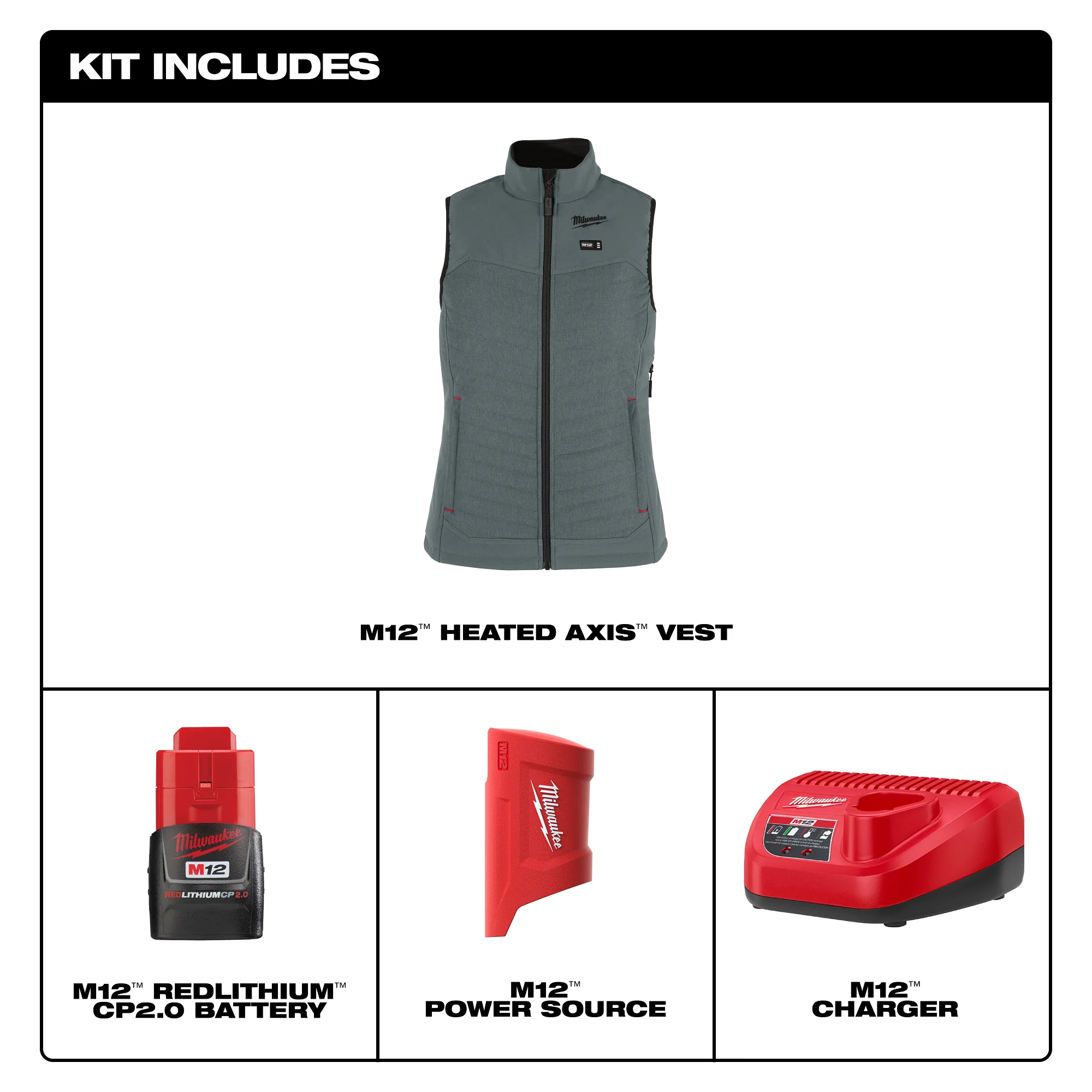 Milwaukee M12 WOMEN’S HEATED AXIS VEST F300E-21XS - Image 3
