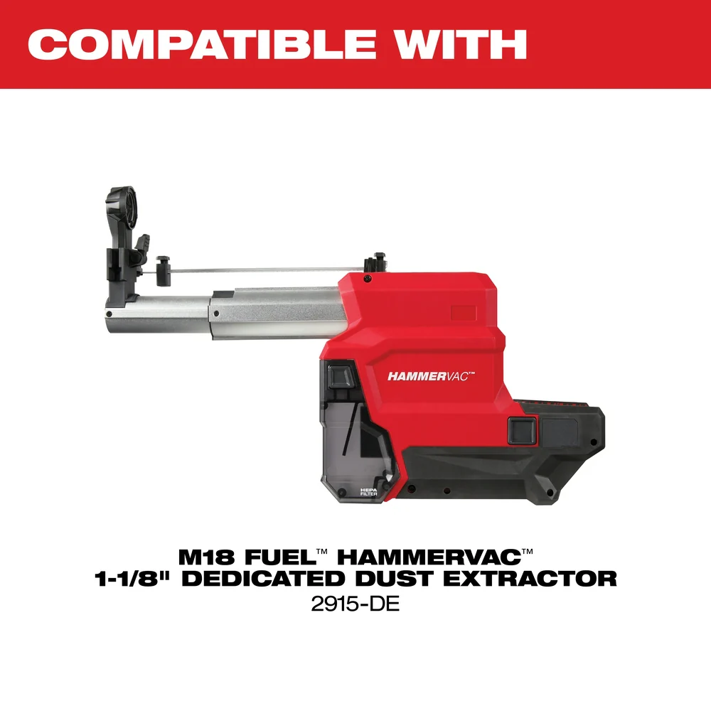Milwaukee M18 FUEL 1-1/8" SDS Plus Rotary Hammer M18 2915-20 P1 - Image 12