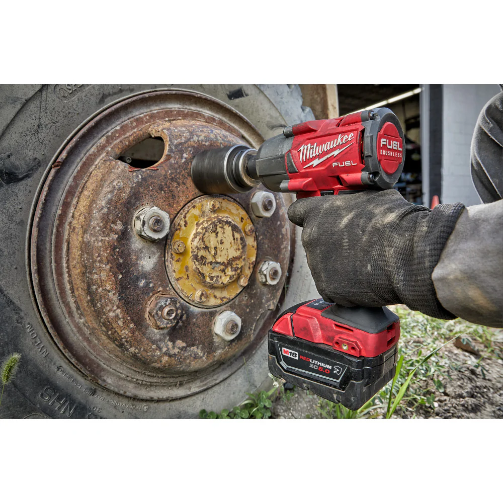 Milwaukee M18 FUEL 3/8" Mid-Torque Impact Wrench with Friction Ring M18 2960-20+ FREE M18 XC5.0 Battery Pack 48-11-1850 - Image 9
