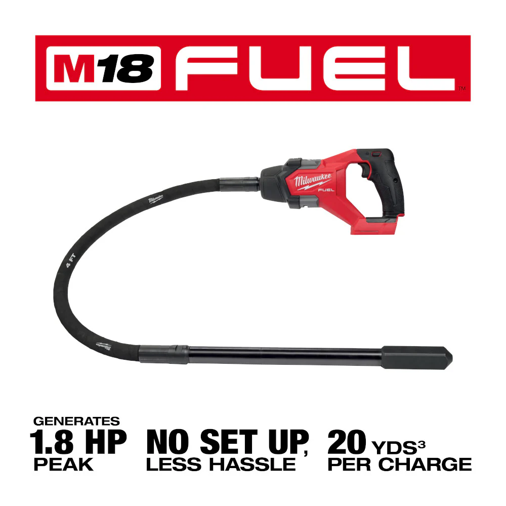Milwaukee M18 FUEL 4 ft Concrete Pencil Vibrator M18 2910-20 P1 - Image 4