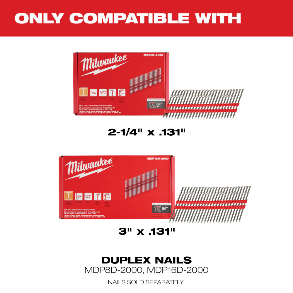 Milwaukee M18 FUEL Duplex Nailer Kit M18 2844-21 P1 - Image 6