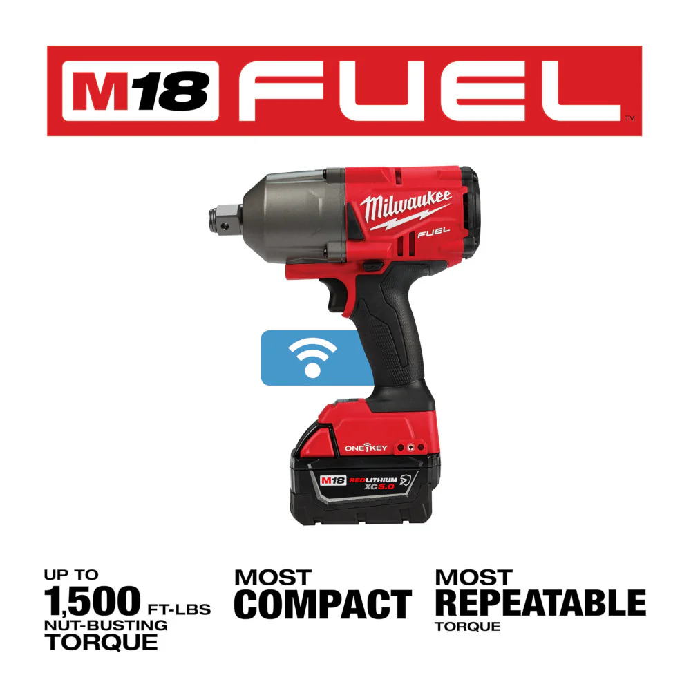 Milwaukee M18 FUEL w/ ONE-KEY High Torque 3/4” Impact Wrench with Friction Ring Kit 2864-22R - Image 4
