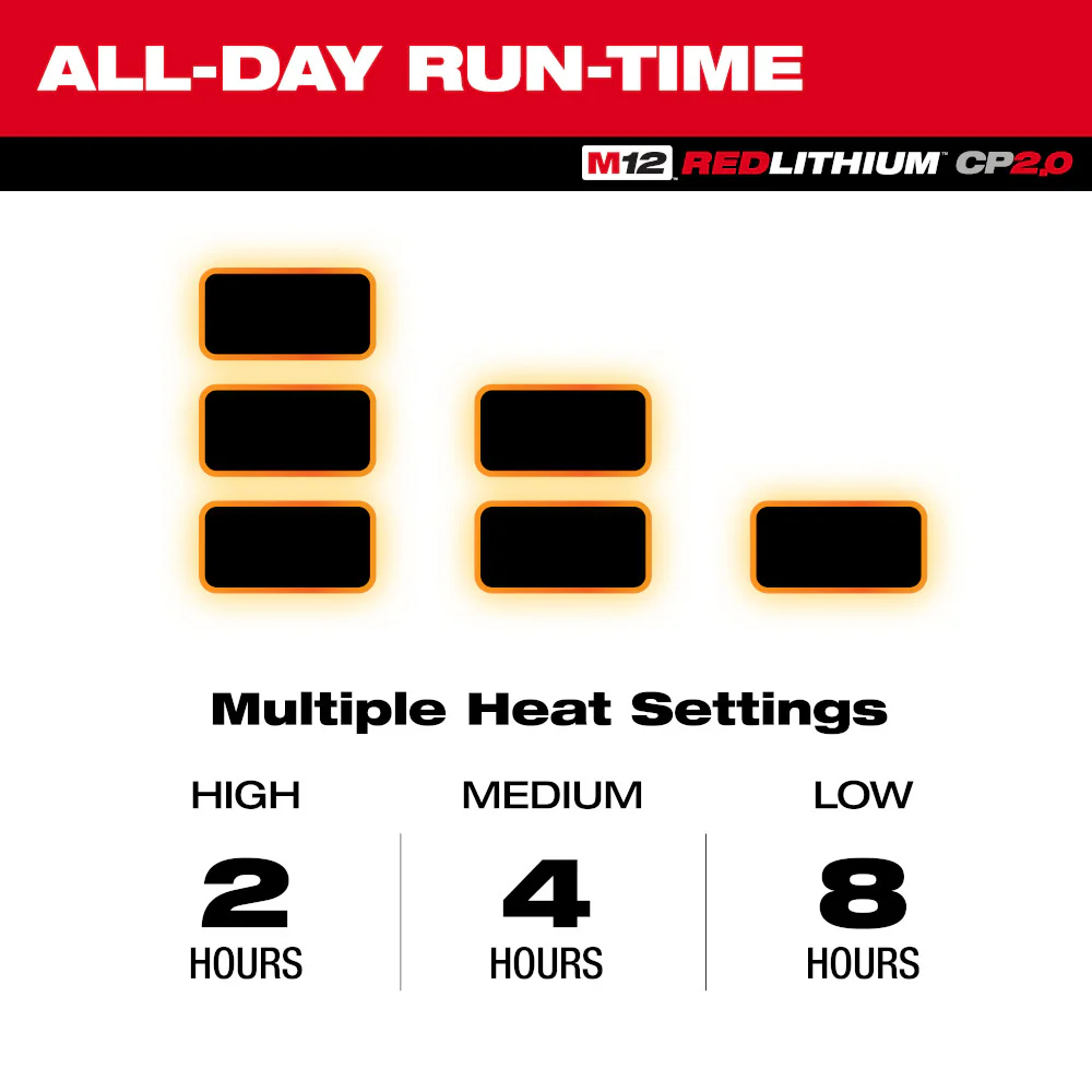Milwaukee M12 Heated AXIS Vest Kit with HEXON Heat Technology M12 M300B-21S - Image 176