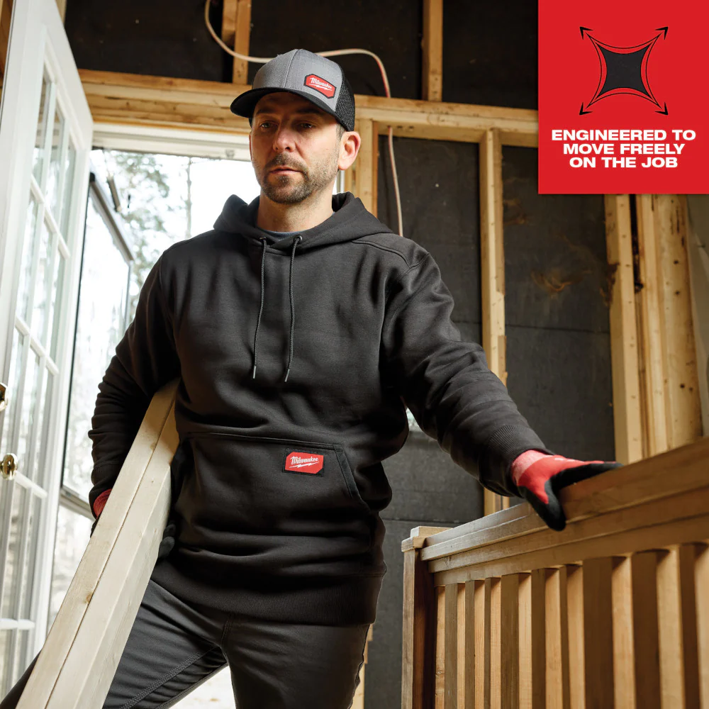 Milwaukee Midweight Pullover Hoodie Black Small 351B-S - Image 5