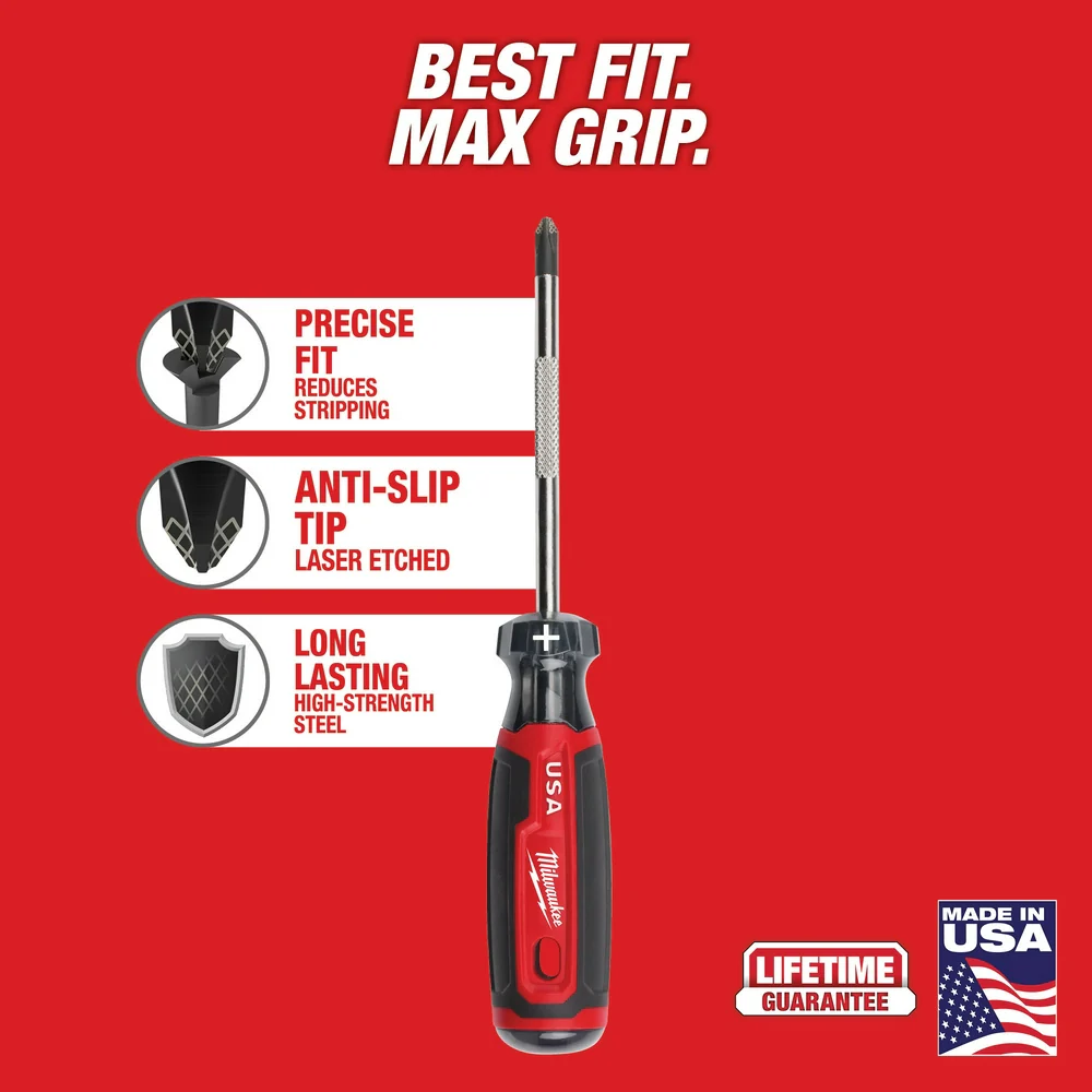 Milwaukee 6-Piece Cushion Grip Screwdriver Set (USA) MT200-6 - Image 3