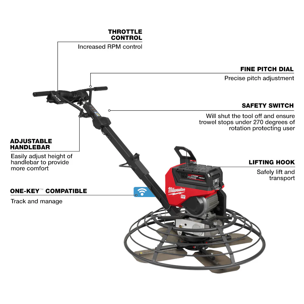Milwaukee MX FUEL 36" Walk-Behind Trowel MXF336-3HD - Image 12