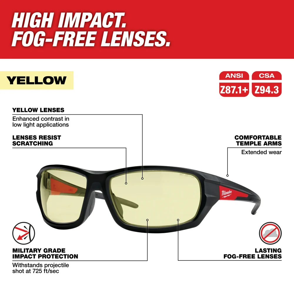 Milwaukee Performance Safety Glasses - Clear 48-73-2129 - Image 13