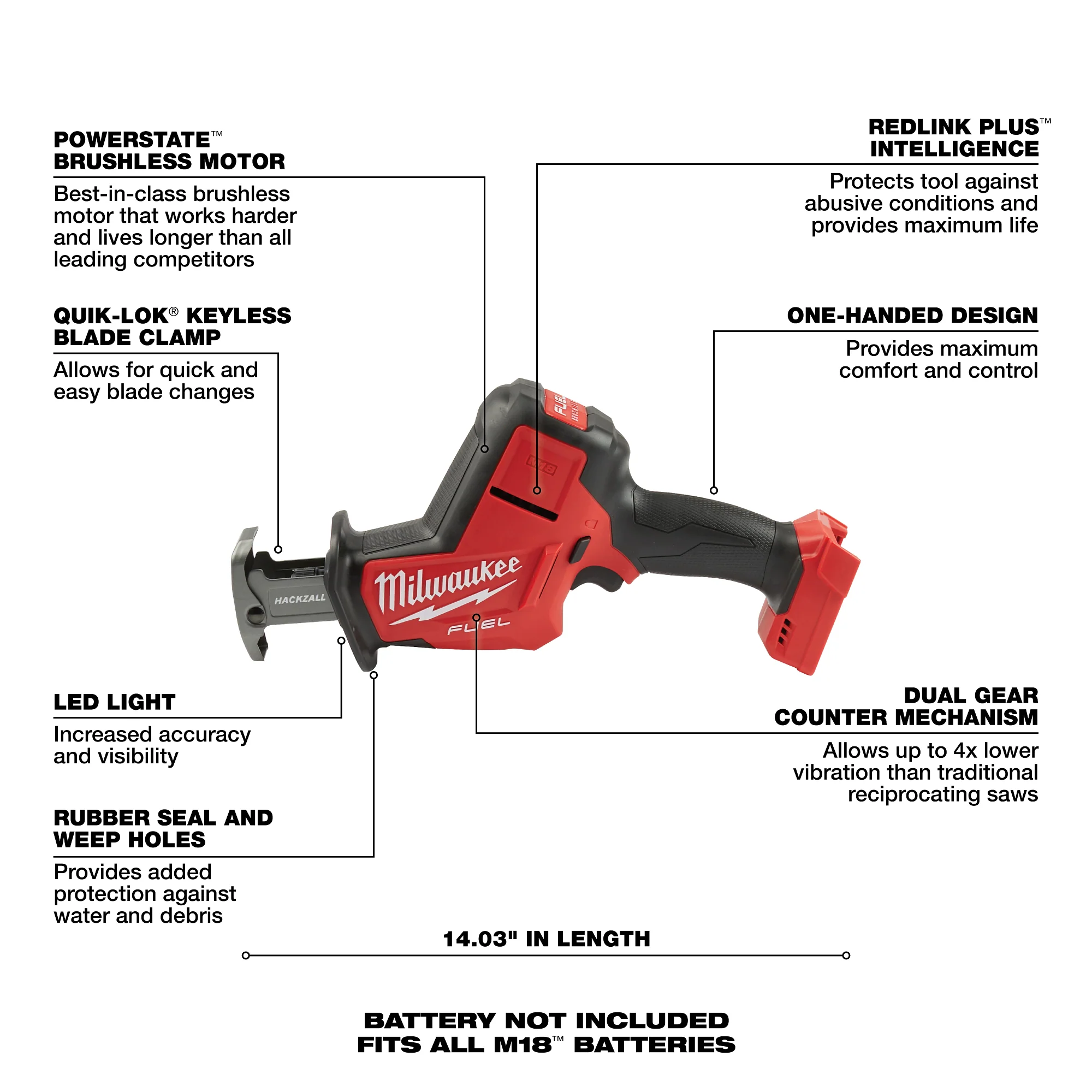 Milwaukee M18 Reciprocating Saw 2719-20 - Image 4