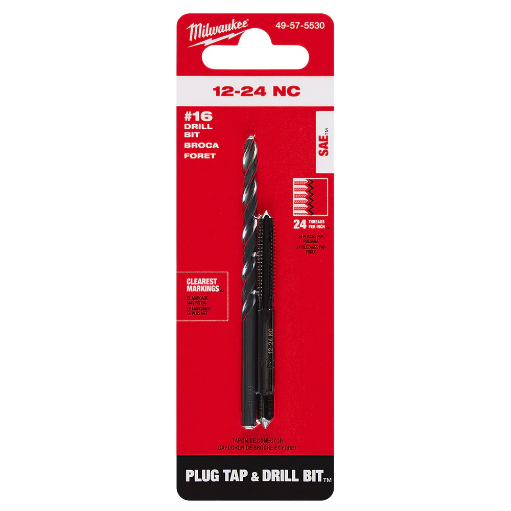 Milwaukee Straight Flute Plug Tap & Drill Bit Set 49-57-5508 - Image 72