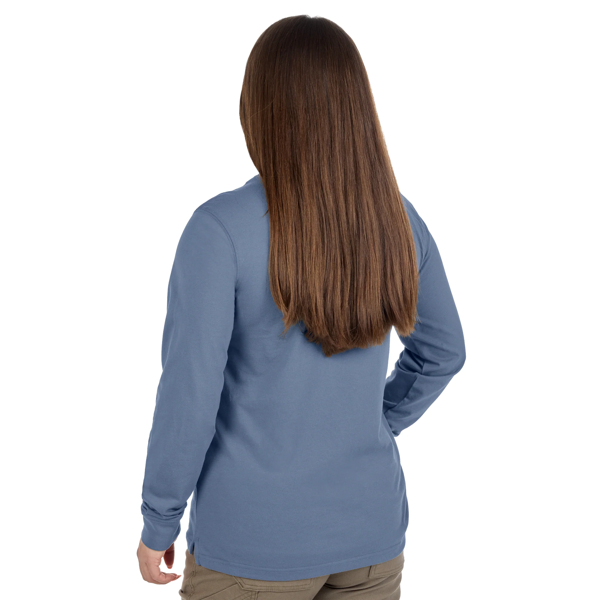 Milwaukee Women's Pocket T - LS Blue XS F551U-XS - Image 6