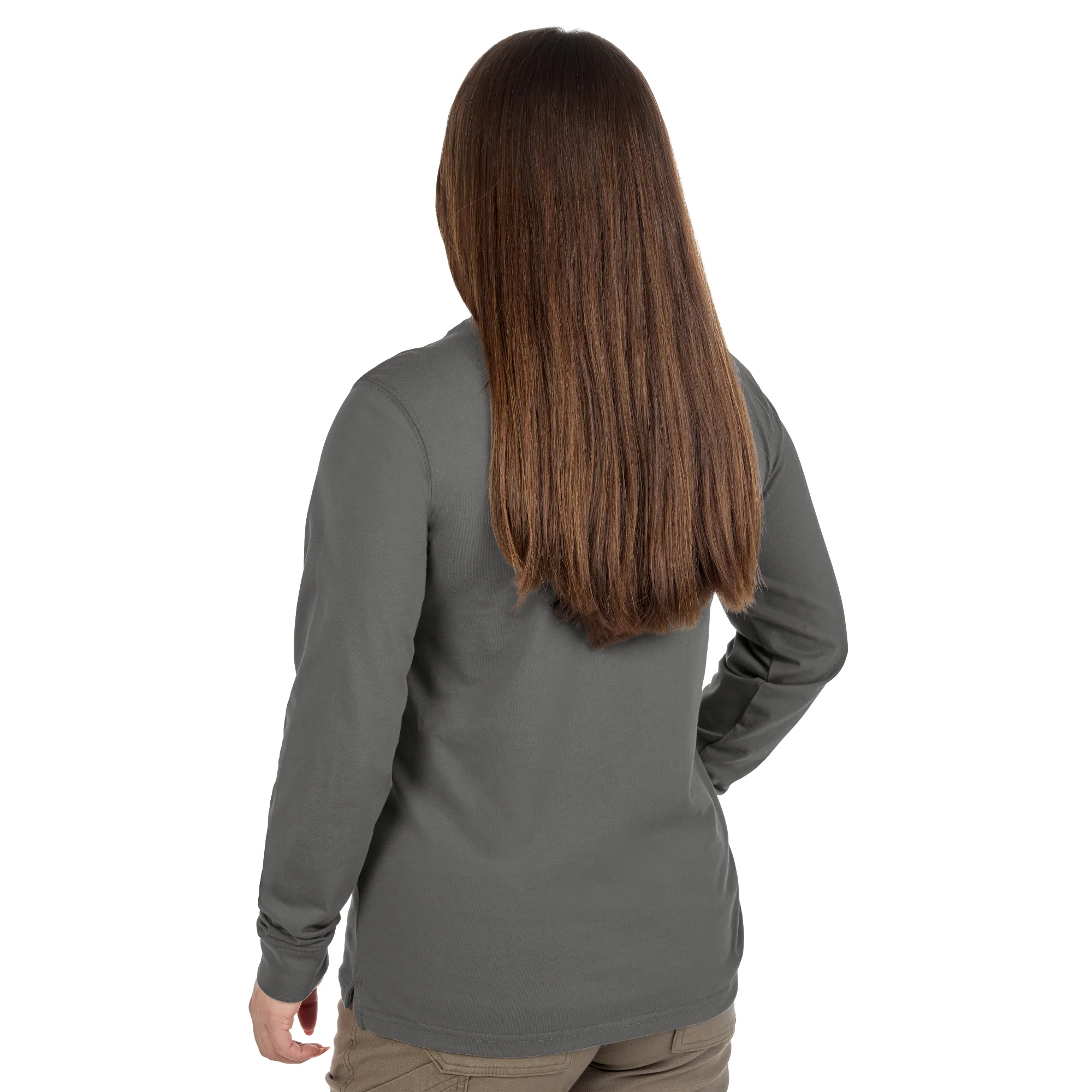 Milwaukee Women's Pocket T - LS Gray XL F551G-XL - Image 6