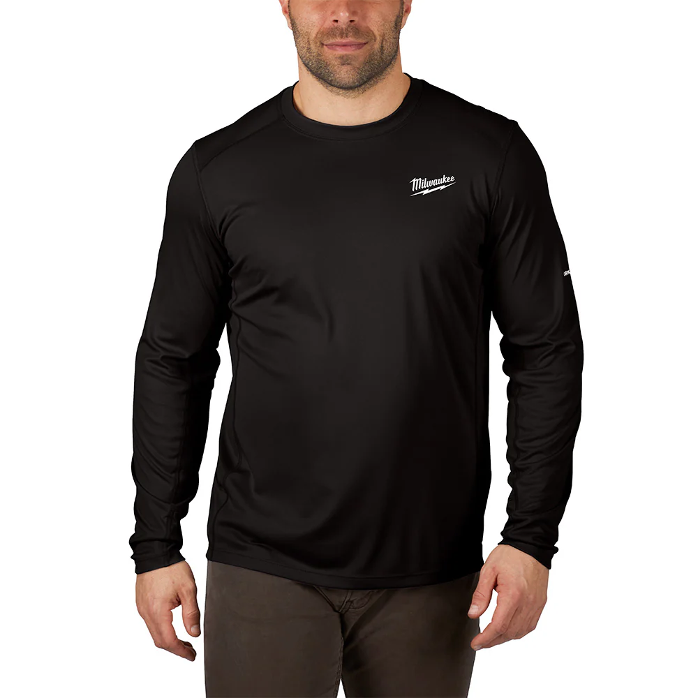 Milwaukee WORKSKIN Lightweight Performance Long Sleeve Shirt - Black 415B-S - Image 12