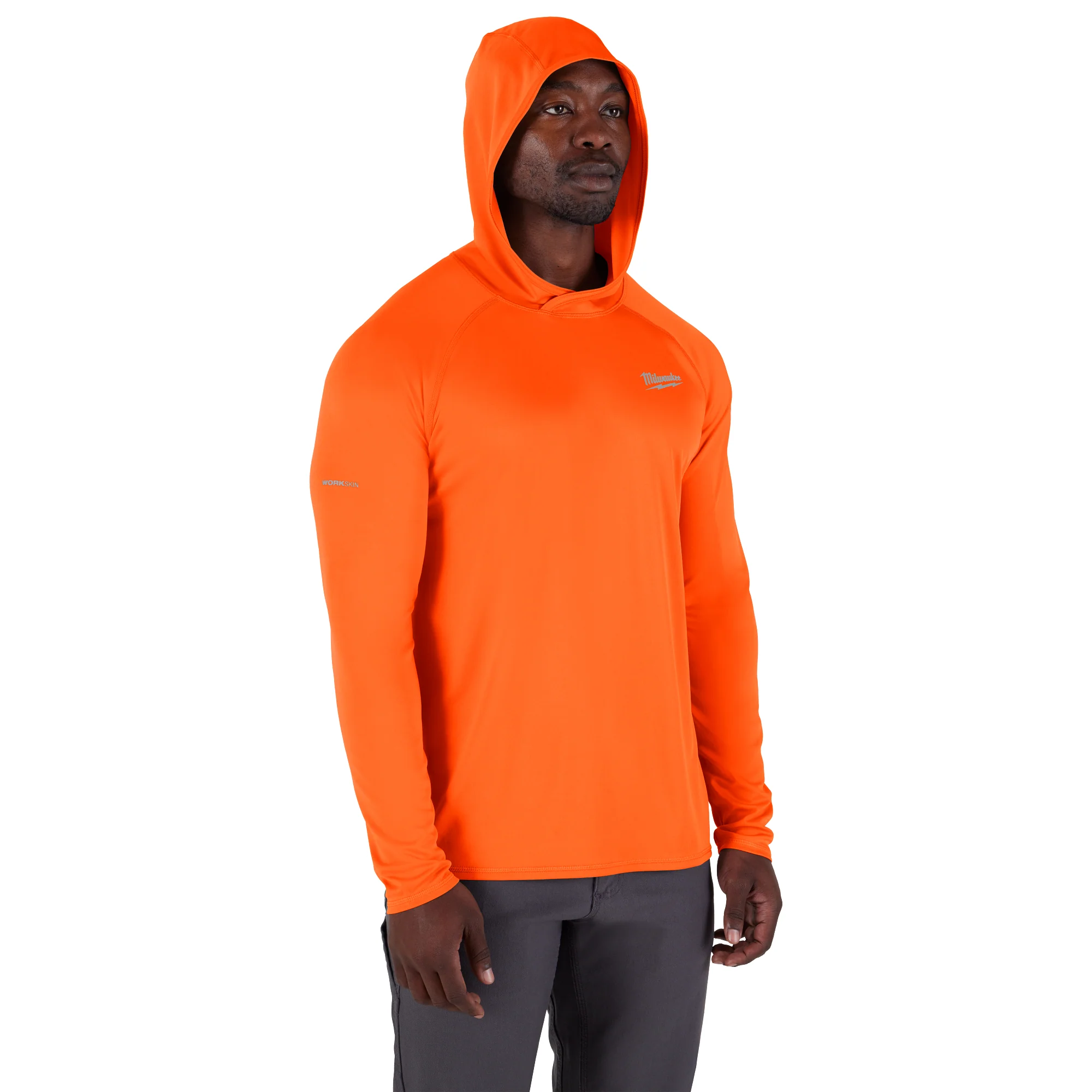 Milwaukee WORKSKIN Hooded Shirt Orange S M550A-S - Image 8